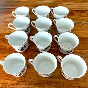 Christmas In July Fine China Tea Cups